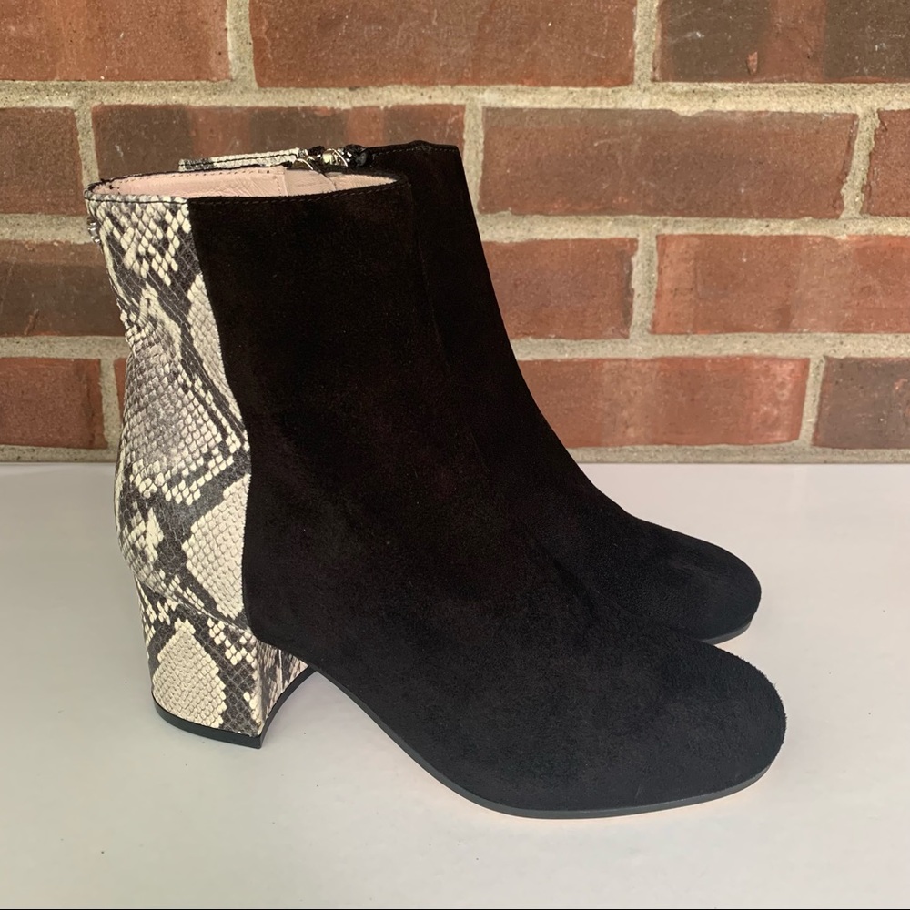 Sam Edelman Women’s Gertie Black Suede Block Heel Ankle Boots Shoes US 6 M